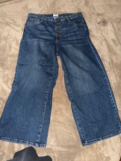 $10 size 14 short women Wide Leg Cropped High-Rise Jeans