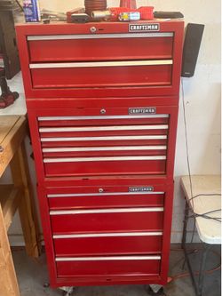 Craftsman 3 piece rolling tool chest.