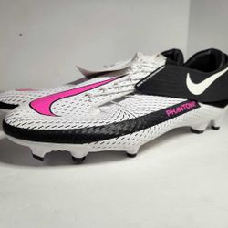 NEW Nike Phantom GT Academy Flyease Men's 11 Soccer Cleats White Black Pink
