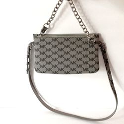 Michael Kors Black & Gray Signature Chain Belt Bag