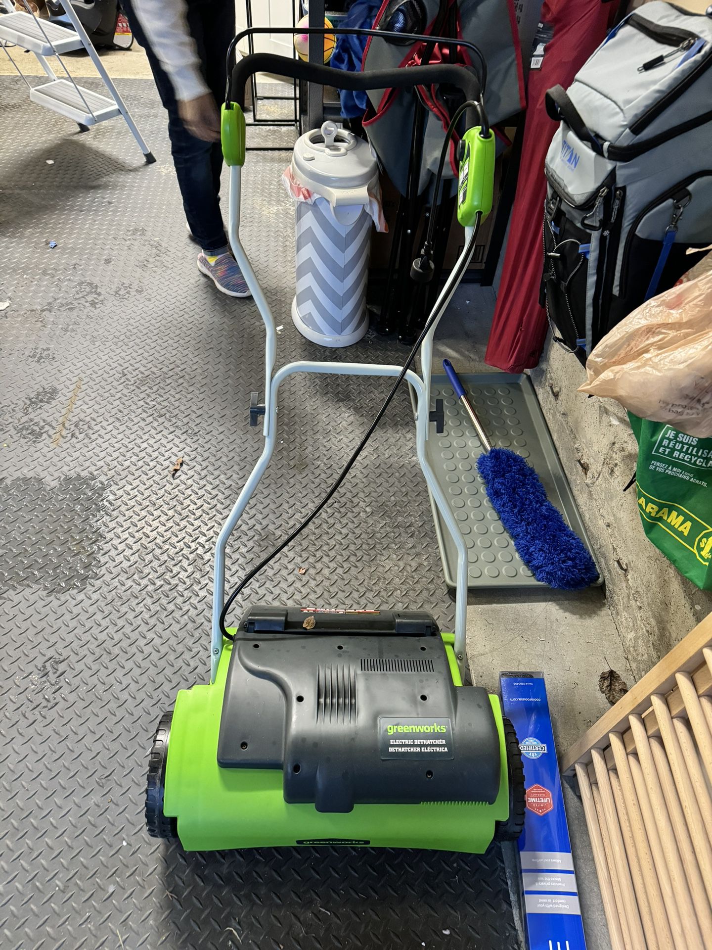 Greenworks 10 Amp 14” Corded Electric Dethatcher (Stainless Steel Tines