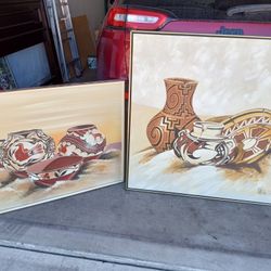 2 LARGE NICE PAINTINGS 