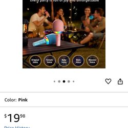 2 Pc King Lucky Karaoke Machine Blue And Pink