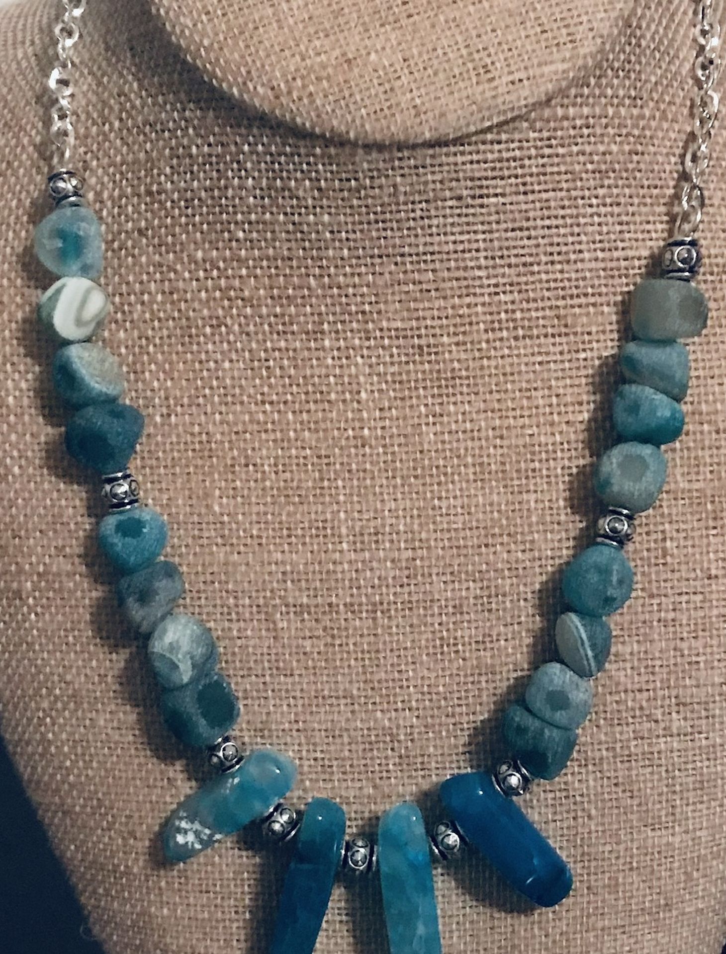Faux Turquoise Statement Necklace