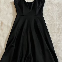 Monaco Black Strapless V Cut Dress Womens Sz Small