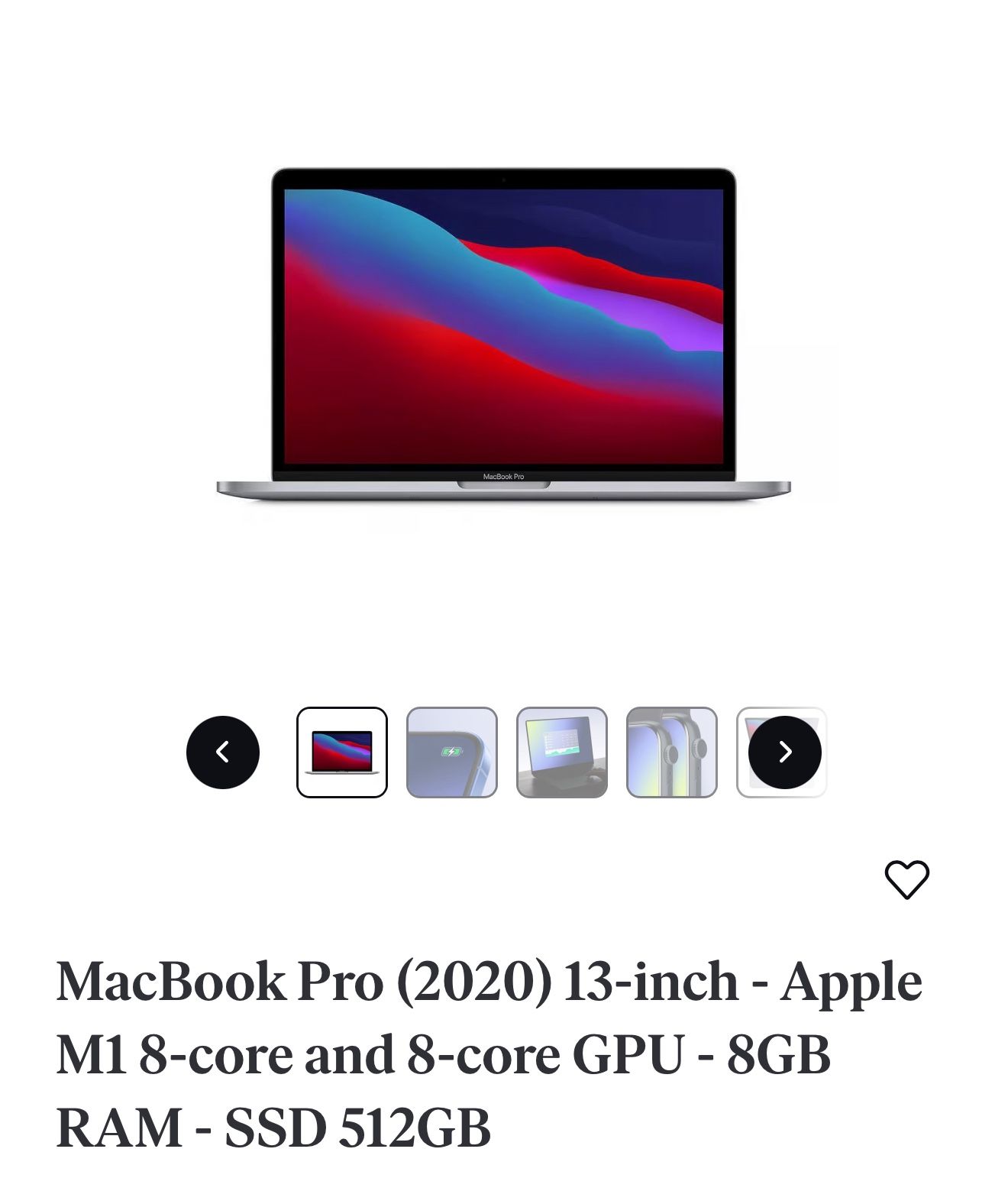 MacBook Pro M1 512gb 13.3 Inch
