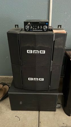 A pair of BMB speakers 8"