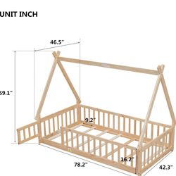 Tent Shaped Montessori Floor Bed