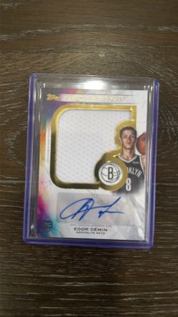Egor Demin Topps inception jumbo patch auto rookie