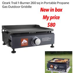 The Ozark Trail 1-Burner Portable Propane Gas Outdoor Griddle New in box $80 firm pick up east Palmdale