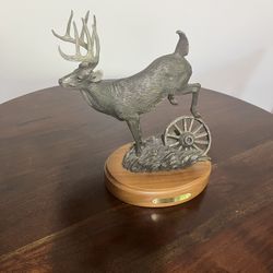 BRADFORD WILLIAMS "SETTLER'S MEADOW" BIG SKY CARVERS DEER SCULPTURE