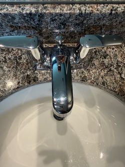 Chrome Two-Handle Bathroom Faucet