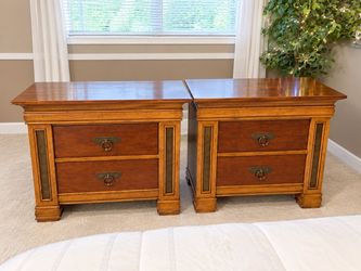 2 Klaussner dresser style nightstands - 37”x17”x32”T