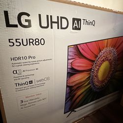 LG 55” 4K UHD Smart TV + 3-Piece Reclining Sofa Set 