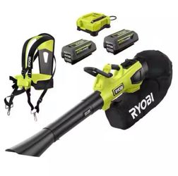 40V HP Brushless 100 MPH 600 CFM Cordless Leaf Blower/Mulcher/Vacuum with (2) 4.0 Ah Batteries And Charger