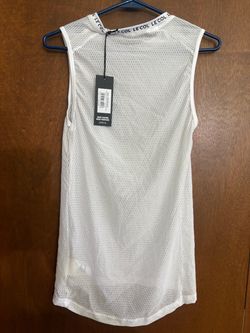 Le Col White Mesh Sleeveless Base Layer