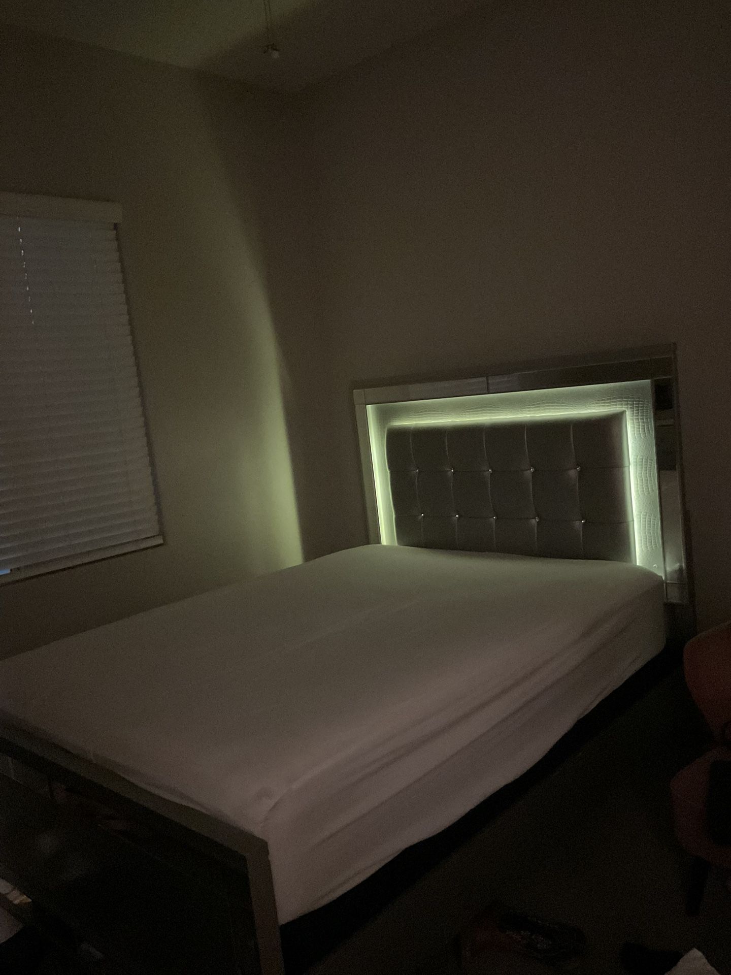 Bed Frame Silver with Led lights 