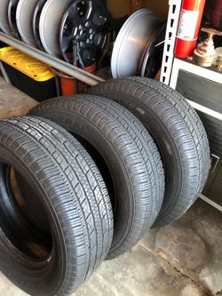 3 as new. 265 65 R 18” general grabber HT. 2025. $100 ea