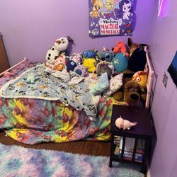 Girls Pink Twin Bed Frame