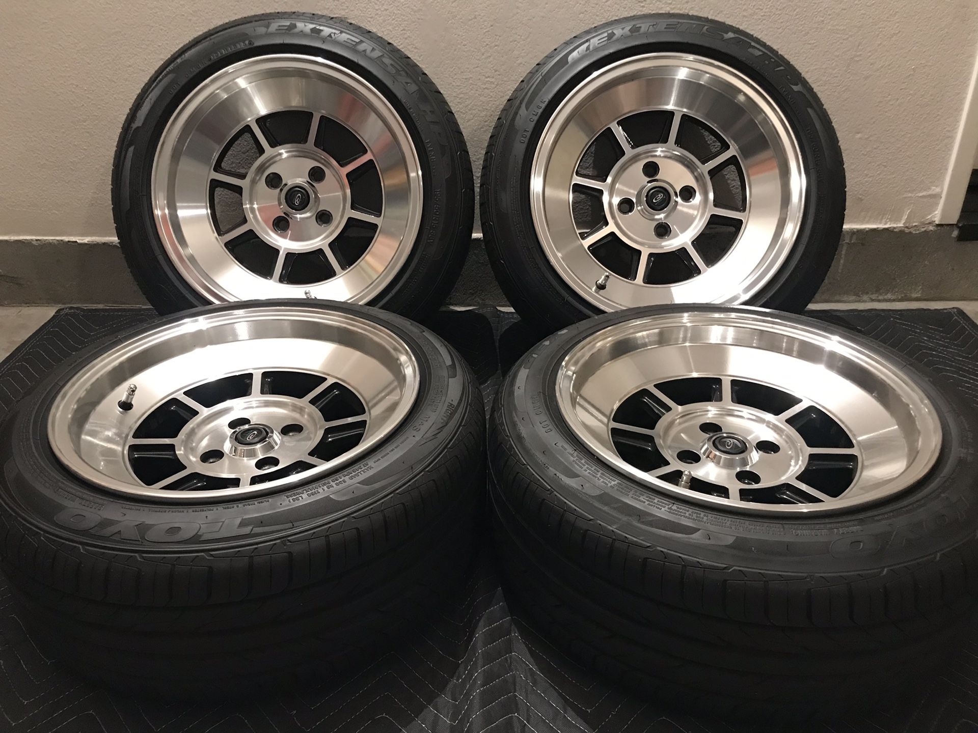 ROTA Shakotan Wheels Rims and TOYO Tires 15x8 4x100 - Fits Miata MX5 MX-5 Civic Integra Mini Cooper