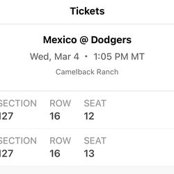 Dodgers vs Mexico March 4th