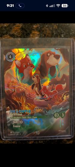 Disney Lorcana Enchanted Tod & Copper Best of Friends Foil Card