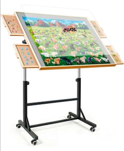 ALL4JIG 1500-Piece Adjustable Puzzle Table with Wheels, 4 Drawers & Cover