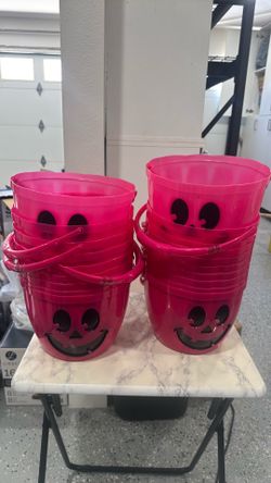 Pink Halloween Baskets