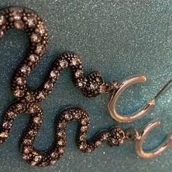 Green Eye Rhinestones Snake