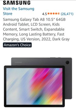 Samsung Tab A8 64GB W/2 Cases