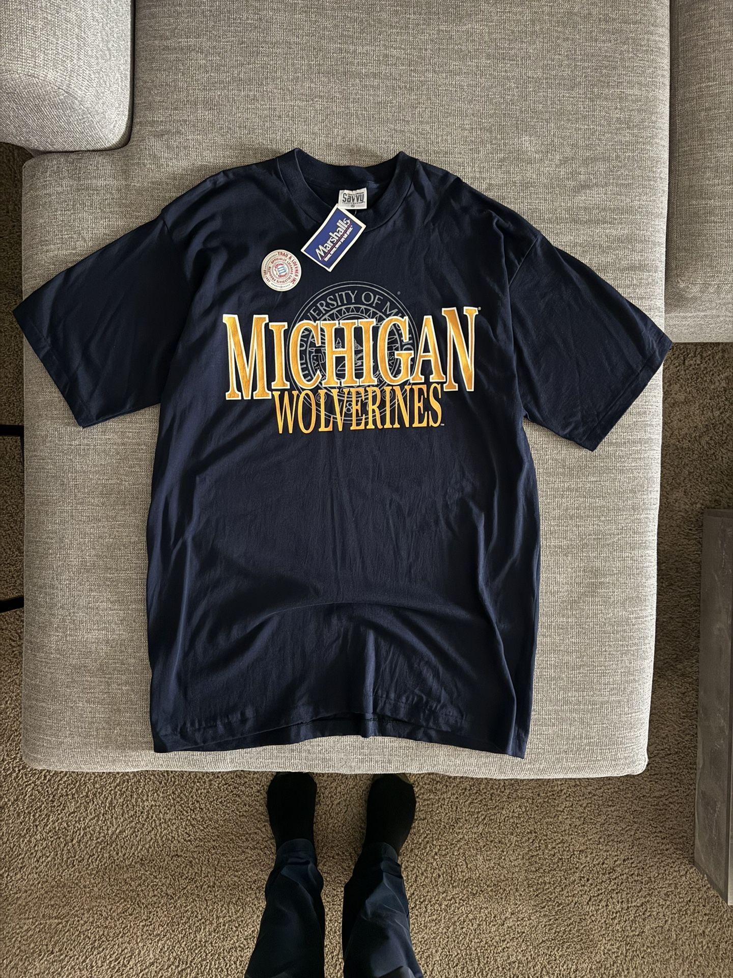 Vintage 90’s University Of Michigan Wolverines T-shirt New W/ Tags