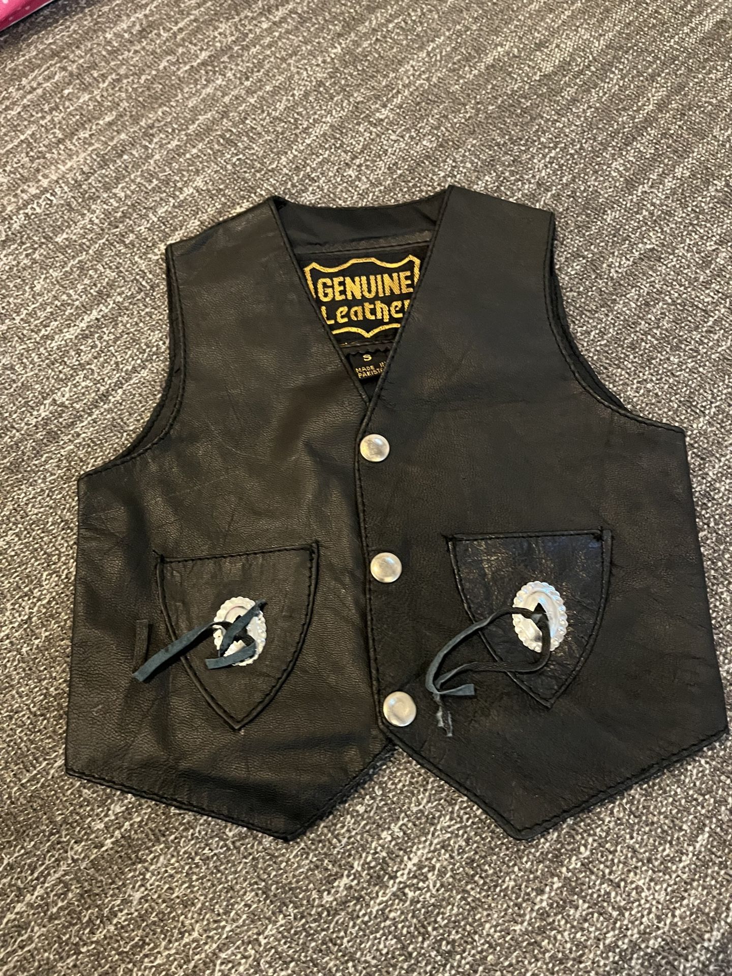 Toddler Leather Vest