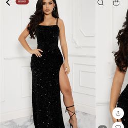 BLACK SEQUENCE DRESS