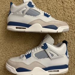 Size 13 (Pre owned, no box) - Air jordan 4 military blue 2024 