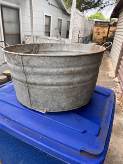 22 inch vintage galvanized tub