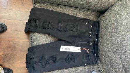 Purple Brand Black Distressed Jeans