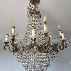 Antique Crystal Chandelier 