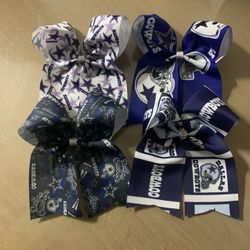Dallas Cowboys Cheer Bows Handmade 