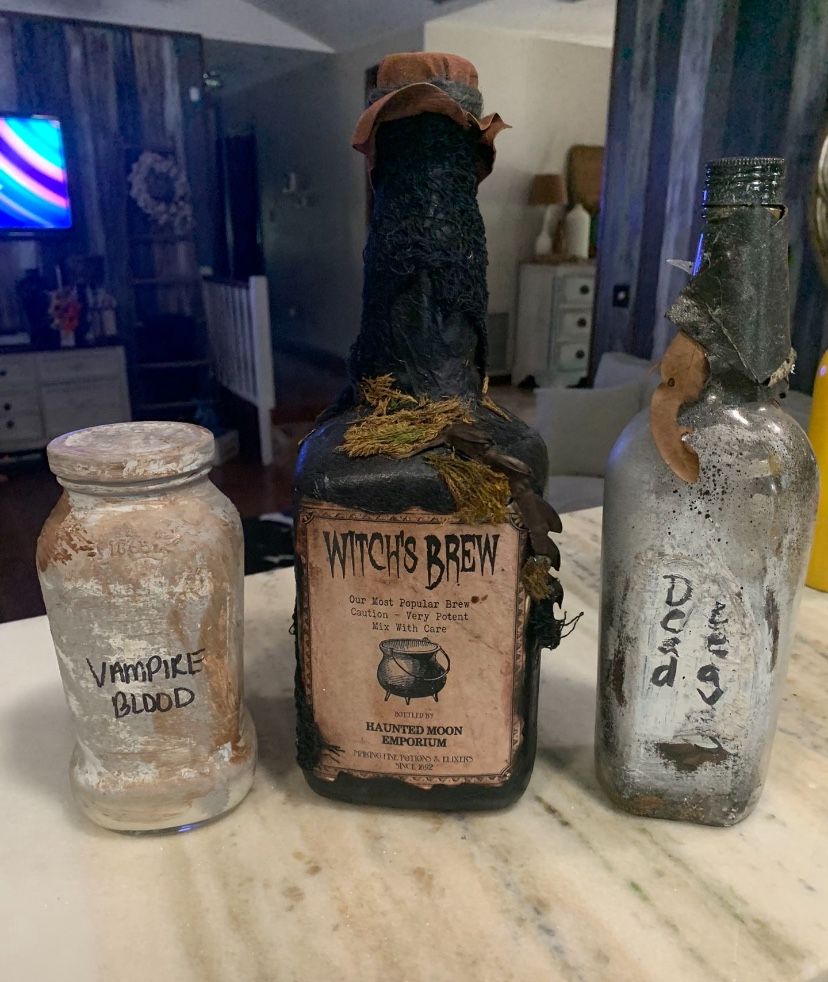 Potion bottles. Halloween decor