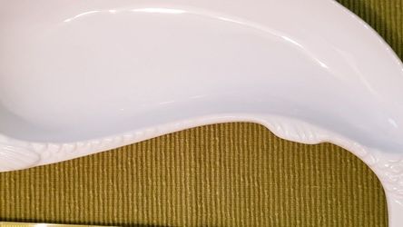 Fish Shaped Serving Dishes White