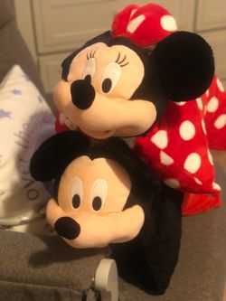 Minnie and Mickey plush pillows