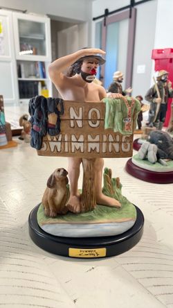 “NO SWIMMING” Emmet Kelly jr. collectible