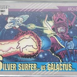 Silver Surfer Versus Galactus Trading Card 1991