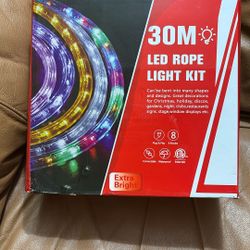 30 Meter LED Rope Light Kit Warm White NEW