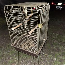 Mid-Century Modern Vintage Parrot Cage