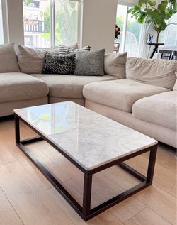 West Elm Solid Marble Coffee Table
