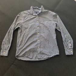 Tommy Hilfiger Men’s Check Button-Down Formal Shirt, Size Small, Blue And White