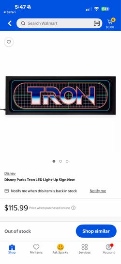 Tron light up sign