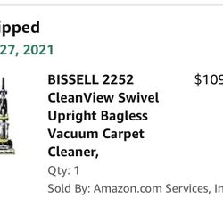 Bissell 2252 CleanView Swivel Upright Bagless Vacuum Carpet Cleaner