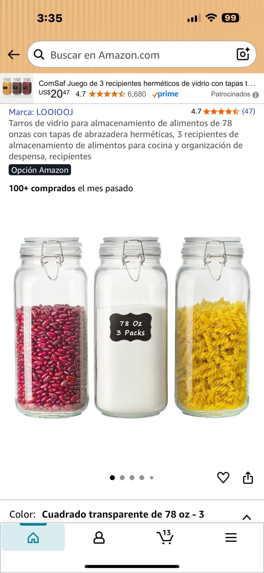 glass jars 